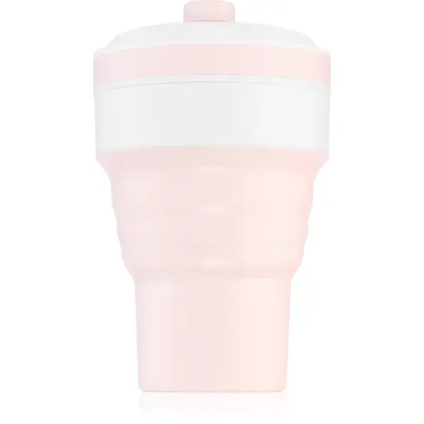 KidPro Collapsible Mug ceasca cu pai Pink 1 buc