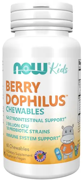 Kids BerryDophilus, 60 comprimate masticabile, Now