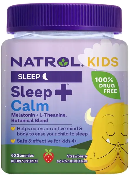 Kids Sleep+ Calm, căpșună, 60 tablete de jeleu, Natrol