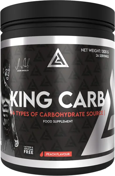King Carb, piersică, 1300 g, Lazar Angelov Nutrition