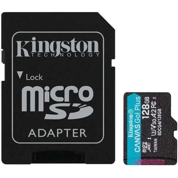 Kingston Card de memorie Kingston, 128 GB, microSDXC + Adaptor SD