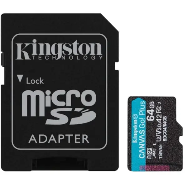 Kingston Card de memorie KINGSTON SDCG4/64 GB, microSDXC + Adaptor SD