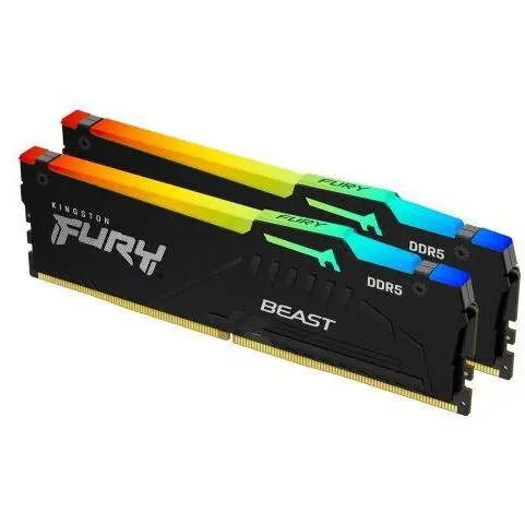 Kingston Kit Memorie Kingston Fury Beast RGB 16GB (2x8GB) DDR5 5600MHz Dual Channel Kit