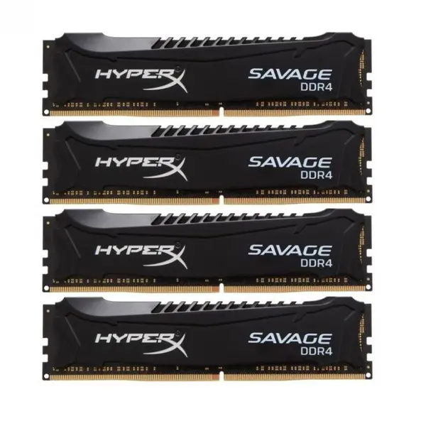 Kingston Memorie RAM Kingston, DIMM, DDR4, 16GB, 2133MHz, CL13, Kit 4*4GB, XMP HyperX Savage Black, 1.2V