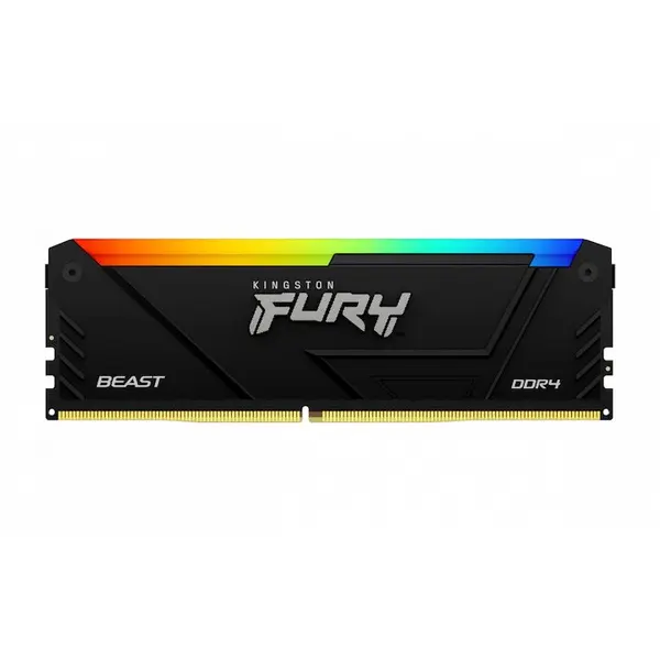 Kingston Memorie RAM Kingston FURY Beast RGB, Tip DDR4, Capacitate 32GB, 3200 MHz, CL16, KF432C16BB2A/32