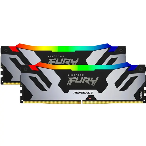Kingston Memorie RAM KINGSTON Fury RENEGADE RGB, Tip DDR5. Capacitate 96GB, KIT 2x48GB, 6000MHz, CL32