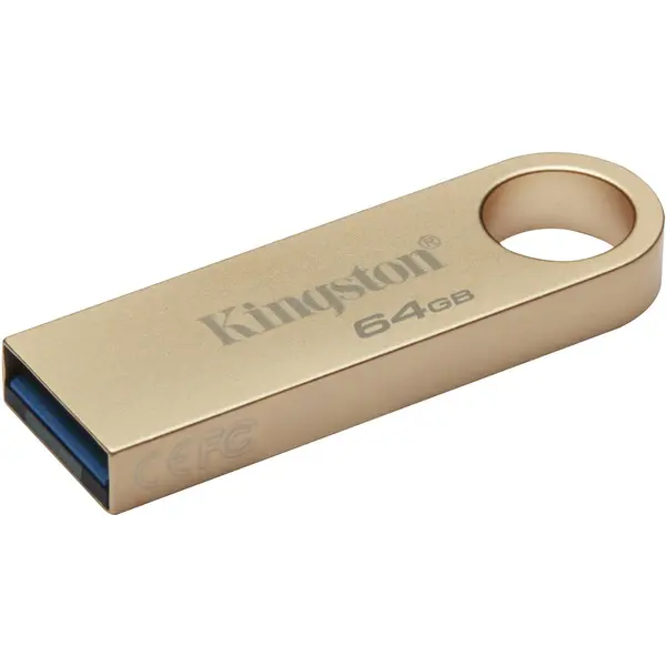 Kingston Memorie USB Kingston, DataTraveler SE9 G3, 64 GB, USB 3.2 Gen1, Metalic, Auriu