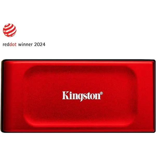 Kingston SSD extern, Kingston, XS1000R, 1TB, 1050 MB/s, USB 3.2 Gen 2, Rosu