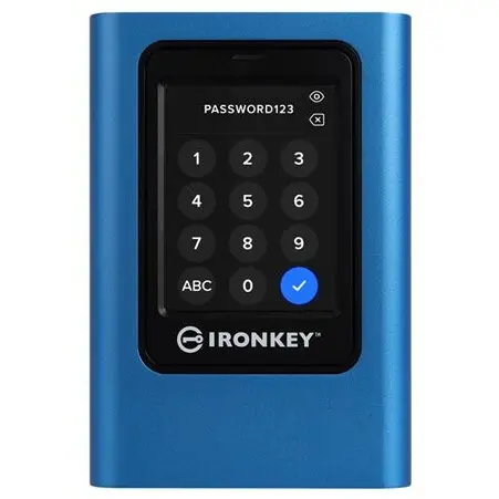 Kingston SSD Kingston IronKey Vault Privacy 80 1.92 TB USB 3.2 tip C, Albastru