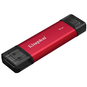 Kingston SSD portabil Kingston Dual Portable Solid, 1TB, USB-A/USB-C, Rosu/Negru