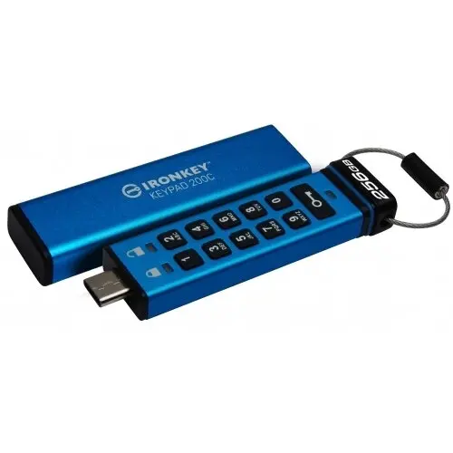 Kingston Stick memorie Kingston IronKey Keypad 200C, 16 GB, USB-C, Blue