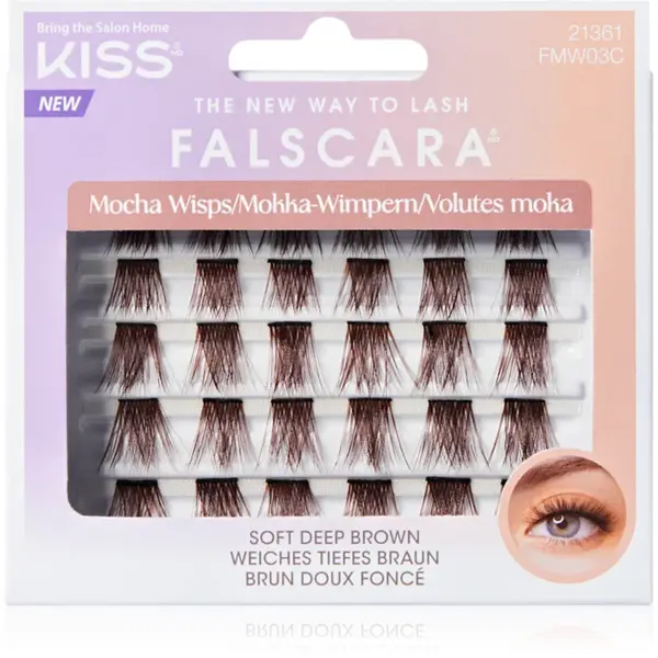 KISS Falscara Multi Wisps gene false mănunchi Mocha 24 buc