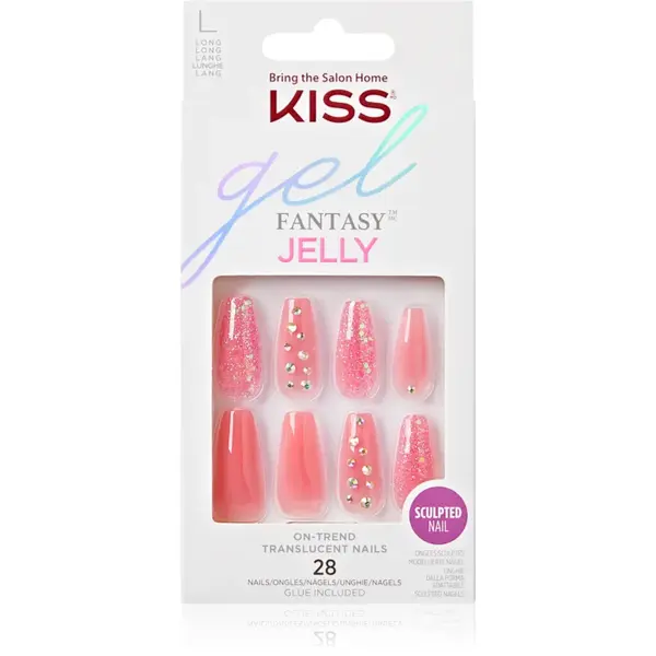 KISS Gel Fantasy Jelly unghii artificiale Be Jelly 28 buc