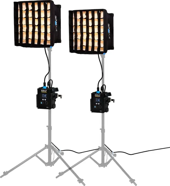 Kit 2 Panouri LED Nanlite PavoSlim 60B Bi-Color, CCT 2700K-6500K, Putere 60W, CRI 95, include Softbox-uri si Geanta Transport