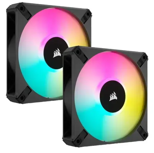 Kit 2 ventilatoare Corsair AF140 Elite RGB, PWM, 140mm