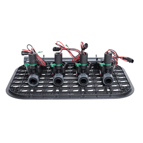 Kit 4 Electrovalve Cu Racord Olandez, Colector Si Grila Cutie Electrovalva,dimensiune 1",presiune 1-12,filet Exterior X Racord Olandez,debit 20-50