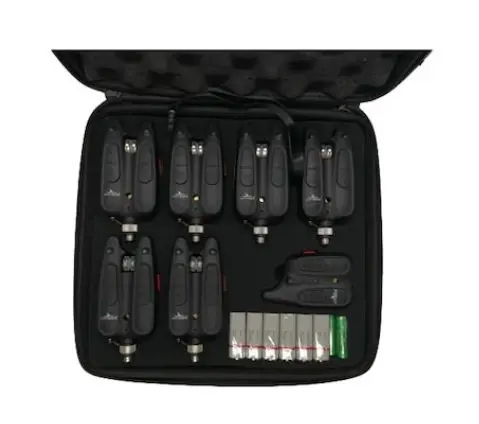 Kit 6 senzori pescuit rezistenti la apa cu statie si valigeta pentru transport