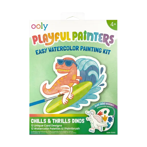 Kit acuarela - Usor de pictat - Dinozauri, Playful Painters