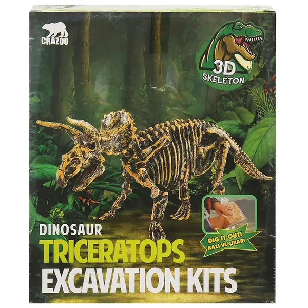 Kit arheologic, 3D Skeleton, Sapa si descopera un Triceratops