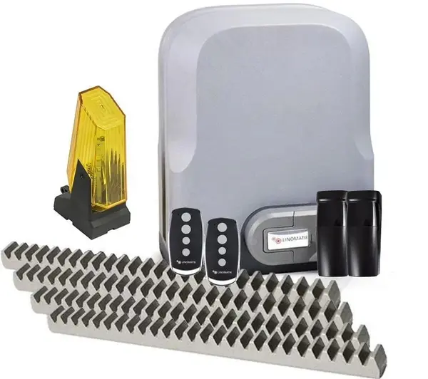 Kit automatizare poarta culisanta 600 Kg Linomatik + 4 metri cremaliera metalica, SLIDE6KIT-CM-FULL