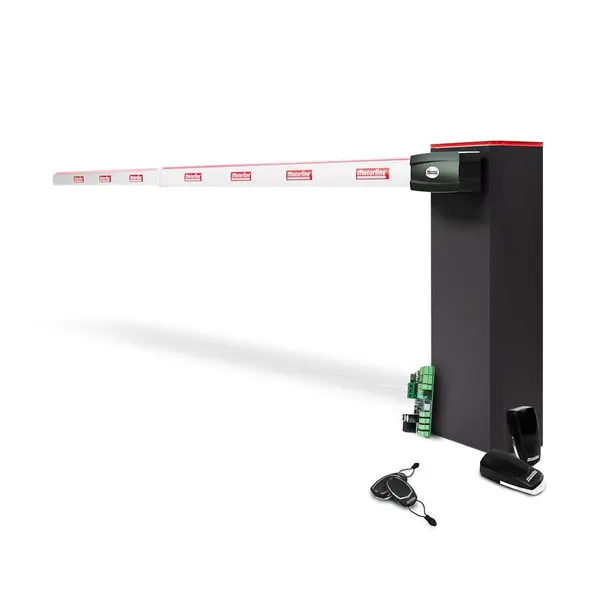 Kit bariera de acces auto cu brat telescopic fara LED Motorline KIT TURBO 6 + ZUM75HTSL-6, 6 m, 24V, utilizare intensiva
