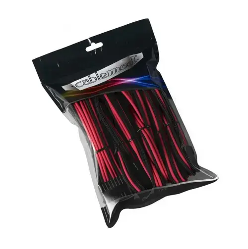 Kit cabluri extensii sursa Cablemod CM-PCAB-BKIT-NKKR-3PK-R (Negru/Rosu)