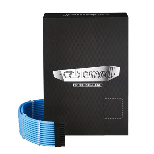 Kit cabluri sursa Cablemod CM-PCSI-FKIT-NKLB-R C-Series PRO ModMesh pentru Corsair AXi / HXi / RM (Albastru)