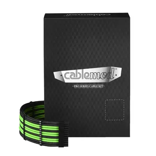 Kit cabluri sursa Cablemod CM-PCSR-FKIT-NKKLG-R (Negru/Verde)
