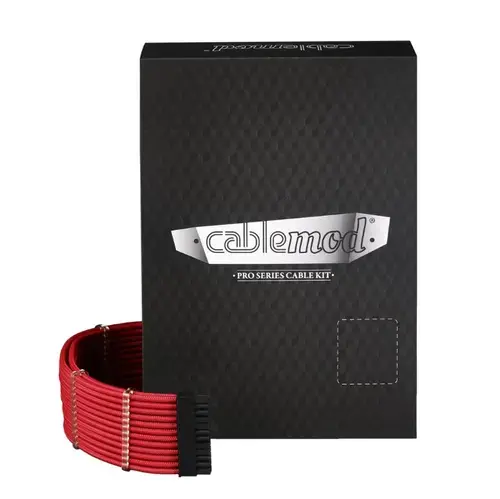 Kit cabluri sursa Cablemod CM-PRTS-FKIT-NKR-R RT-Series PRO ModMesh pentru ASUS si Seasonic (Rosu)
