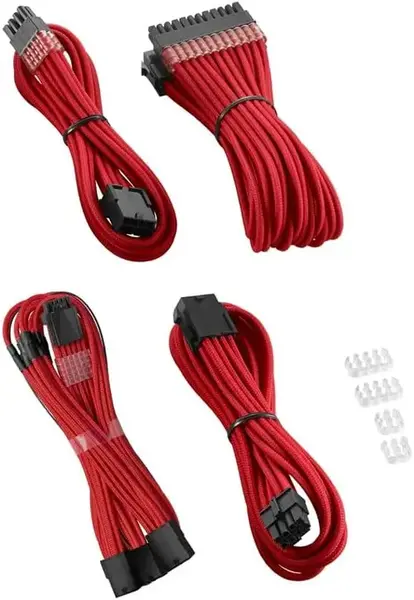 Kit cabluri sursa CableMod PRO ModMesh CM-PCAB-16P3KIT-NKR-3PC-R (Rosu)