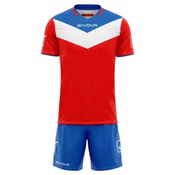 KIT Campo XS, Rosu-Albastru EF6 M, Tricou roșu cu albastru și șort albastru