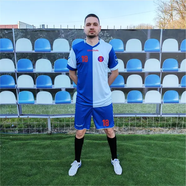 Kit Combo MC GIVOVA EF47 ALBASTRU CU ALB, M