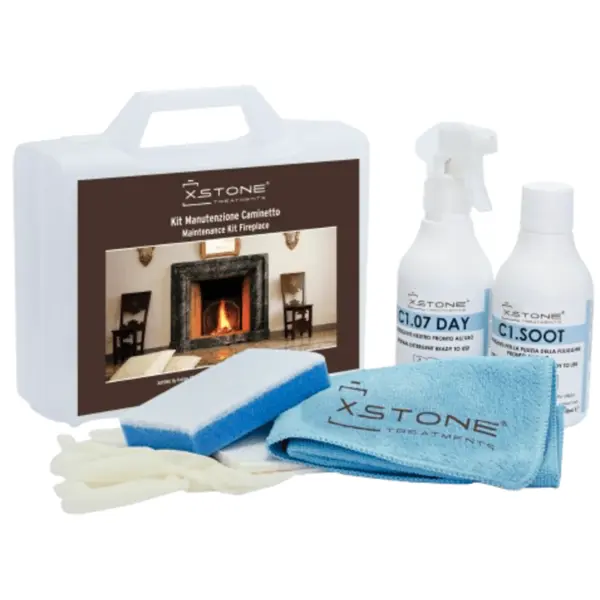 KIT COMPLET PROFESIONAL detergent curatare depuneri de murdărie și grăsimi arse de pe cuptoare, seminee, grătare sobe, caramida, sticla, marmura, gran
