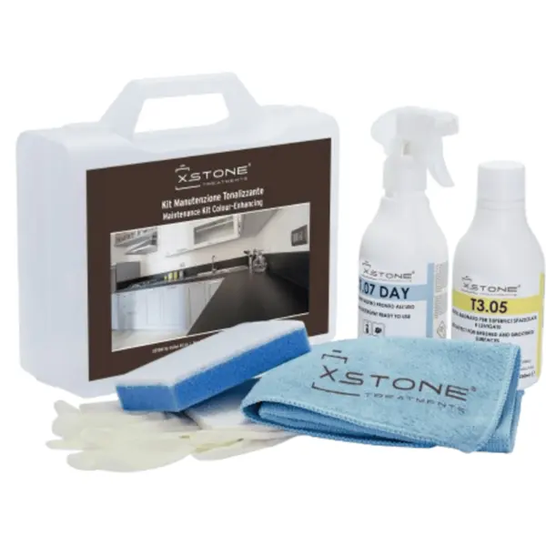 KIT COMPLET PROFESIONAL INTENSIFICATOR care reda STRALUCIREA originala a BLATURILOR de bucatarie, de baie, a pietrelor, gresiei, marmurei, granitului,