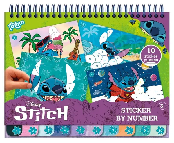 Kit creativ 2 în 1 Totum - Carte de colorat și autocolante, Stitch