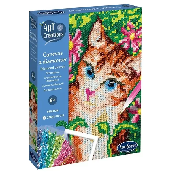 Kit creativ cu strasuri Pisica