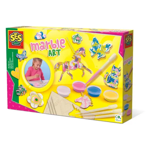 Kit creativ pentru copii- Decoratiuni cu efect de marmura
