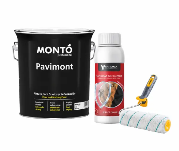 KIT Curățare Rugină Pavaj & Beton – Protecție Efect Umed Sigilant protecție efect umed 4L + Curățare Rugină Pavaj, Beton, Piatra 1L + Trafalet, Nano