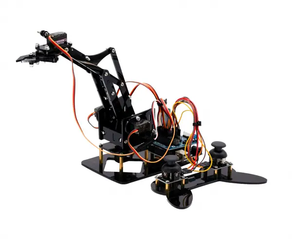 Kit de brat robotic controlabil compatibil Arduino, Bitmi 10086