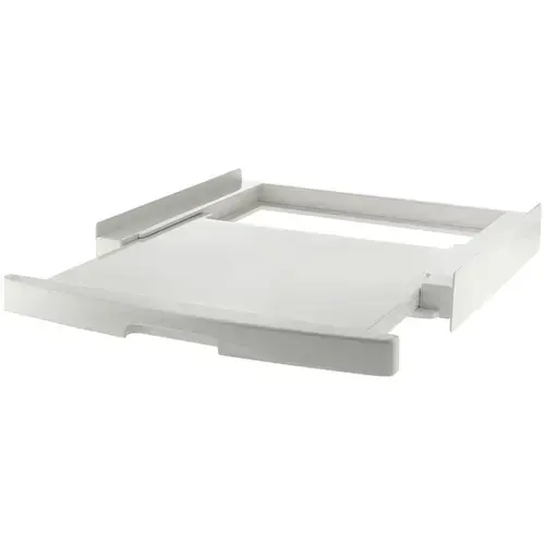 Kit de suprapunere pentru masina de spalat si uscator Candy WSK1110U, 47-62 cm, Raft retractabil, Dimensiune reglabila, Alb
