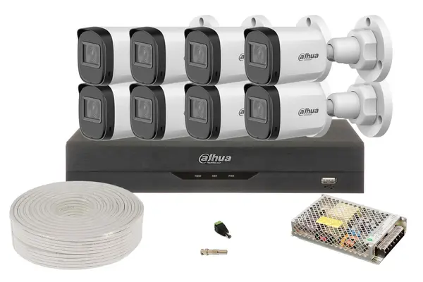 Kit de supraveghere video 8 camere exterior Full HD, KITEXT8FULLHD