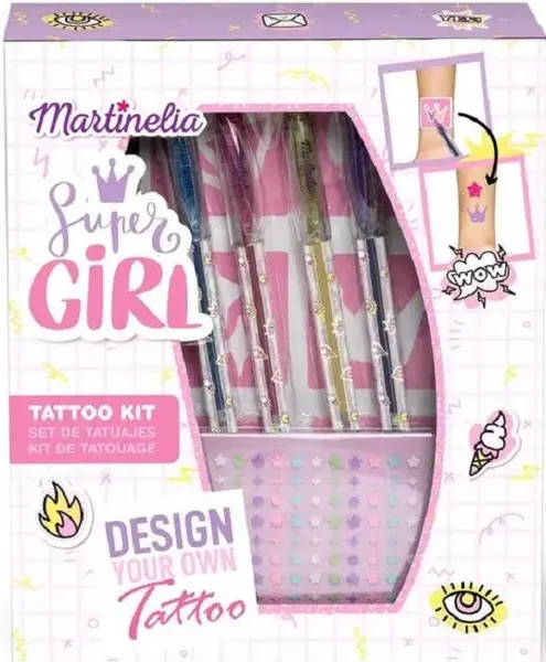 Kit de tatuaj pentru copii Martinelia - Super Girl