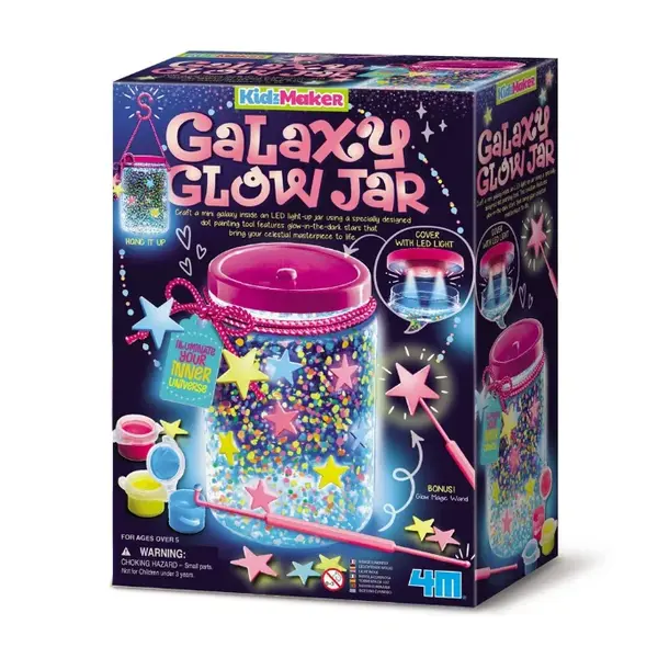 Kit DIY - Creeaza un borcan sclipitor Galaxy KidzMaker