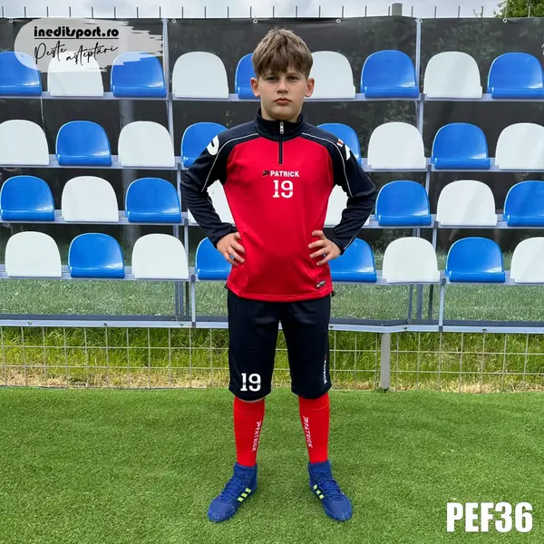 Kit echipament bluza fleece si bermude PATRICK EF36 S, ROȘU CU BLEUMARIN
