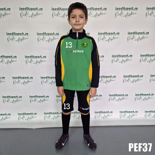 Kit echipament bluza fleece si bermude PATRICK EF37 2XL, VERDE CU BLEUMARIN