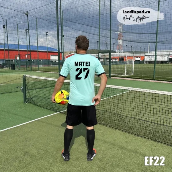 Kit echipament fotbal copii si adulti INEDIT SPORT PEF22 XS, Verde deschis