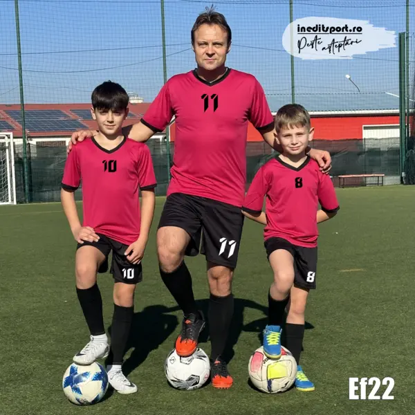 Kit echipament fotbal copii si adulti INEDIT SPORT PEF22C XL, Bordo