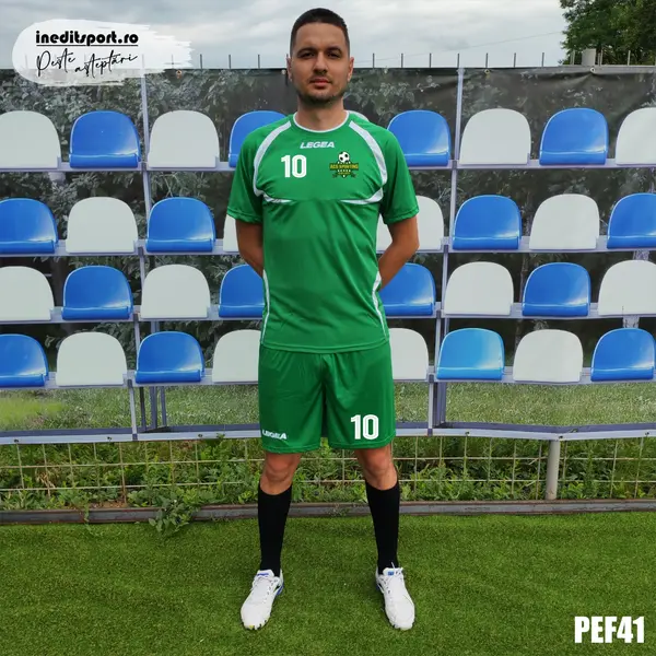 KIT Echipament fotbal copii si adulti personalizat - PEF41 Tricou și șort verde, XXL