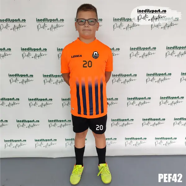 Kit echipament fotbal copii si adulti personalizat- PEF42 3XS, Portocaliu