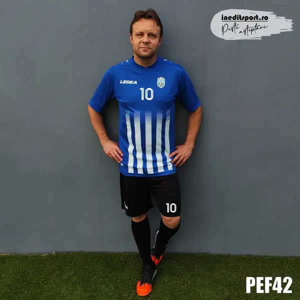 Kit echipament fotbal copii si adulti personalizat- PEF42 L, Albastru
